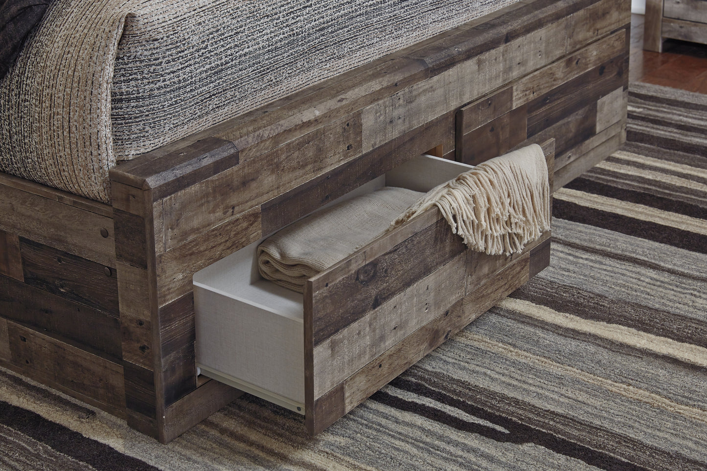 Derekson Panel Bed With 2 Storage Drawers