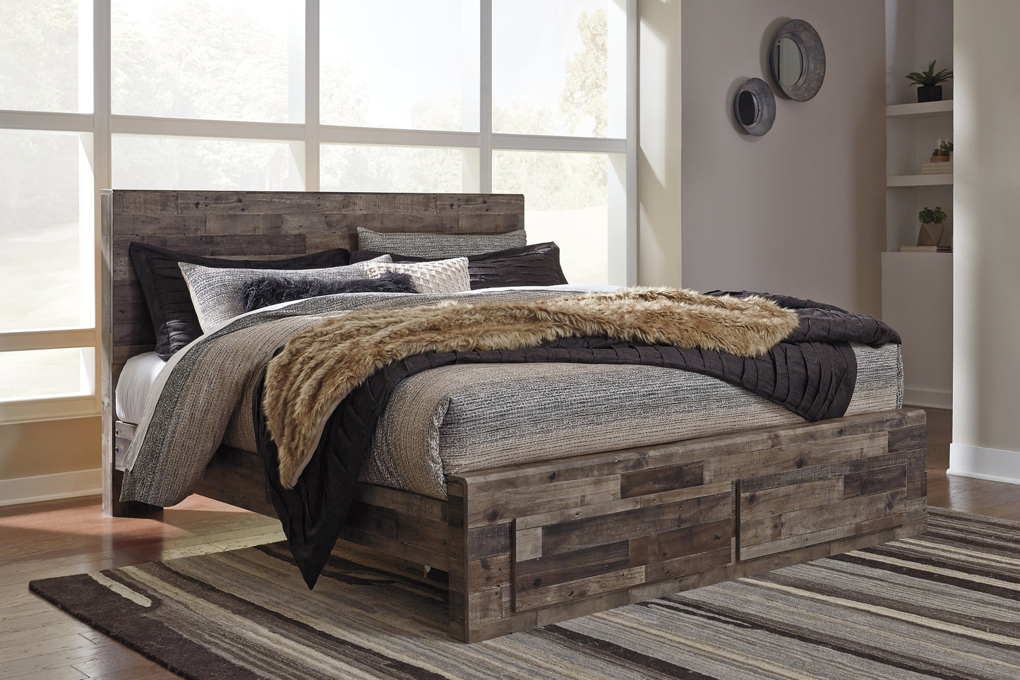 Derekson Panel Bed With 2 Storage Drawers
