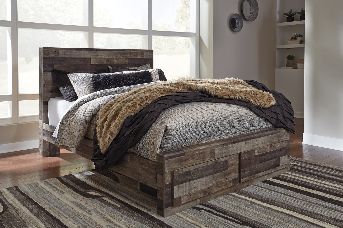 Derekson Panel Bed With 2 Storage Drawers