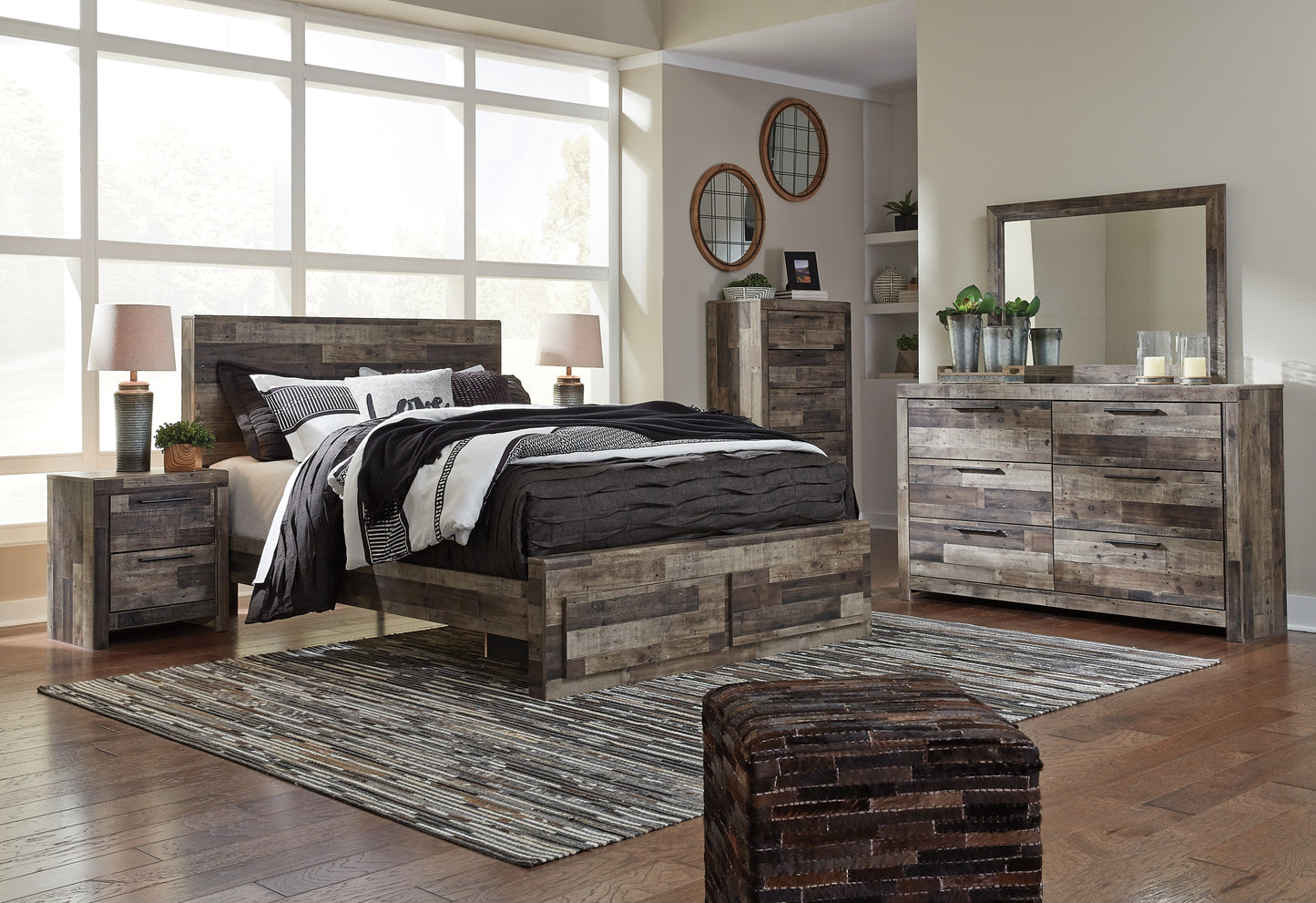 Derekson Panel Bed With 2 Storage Drawers