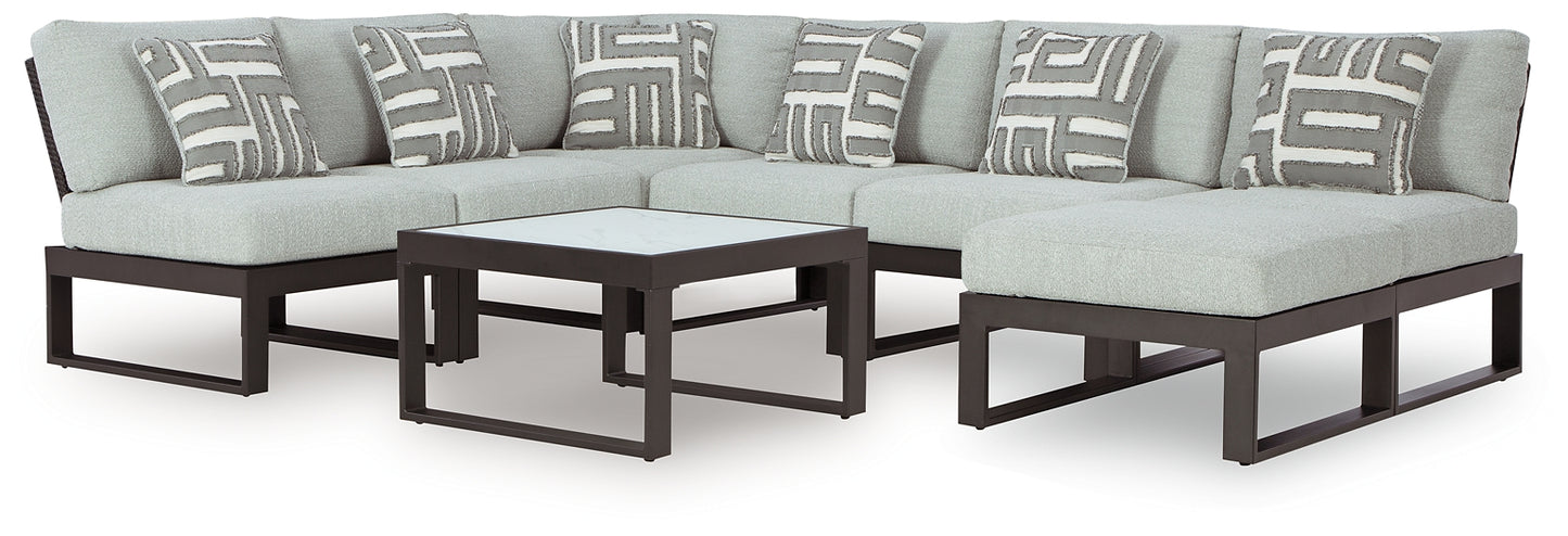 Beachloft 8-Piece Sectional with Ottoman and Coffee Table