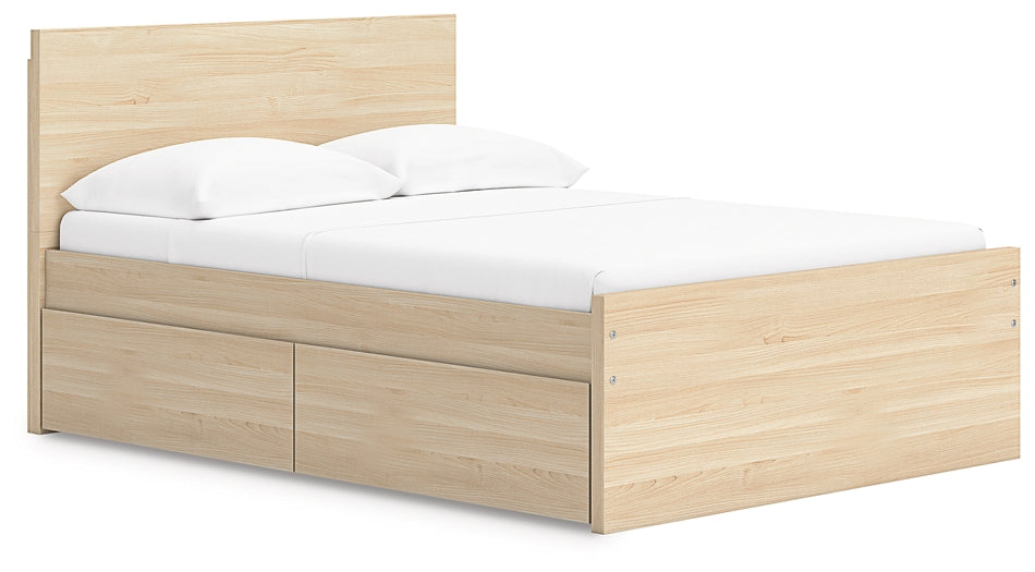Onita Full Panel Platform Bed with 1 Side Storage