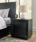 Londer King Panel Bed with Mirrored Dresser, Chest and Nightstand