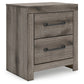 Graystorm Full Panel Bed with Storage with Mirrored Dresser and Nightstand
