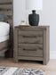 Graystorm Twin Panel Bed with Storage with Mirrored Dresser and Nightstand
