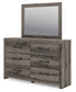 Graystorm Twin Panel Storage Bed with Mirrored Dresser and Chest