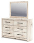 Lawroy Twin Panel Bed with Storage with Mirrored Dresser and Chest