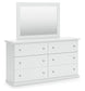 Bostwick Shoals Queen Panel Bed with Mirrored Dresser and Chest