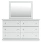 Bostwick Shoals Queen Panel Bed with Mirrored Dresser