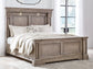 Blairhurst California King Panel Bed with Mirrored Dresser and Chest