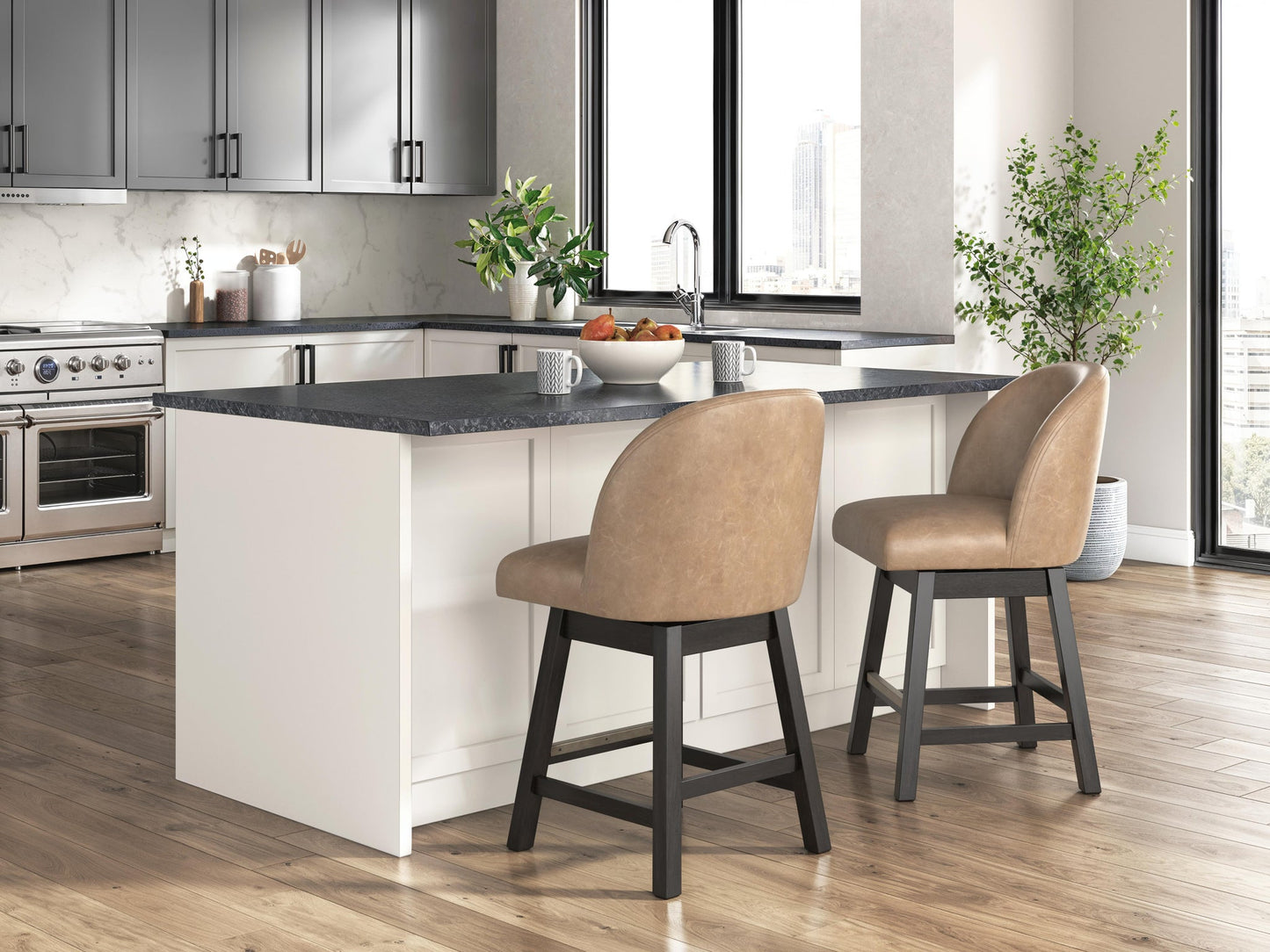Neymorton UPH Swivel Barstool (2/CN)
