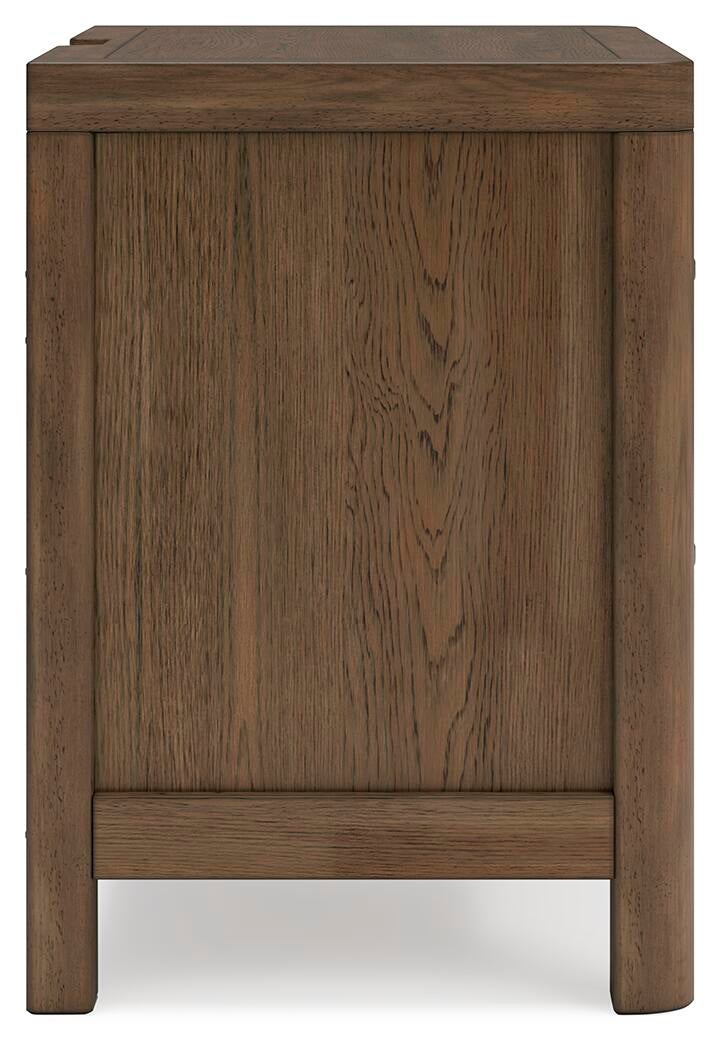 Cabalynn King Panel Bed with Storage with Mirrored Dresser, Chest and Nightstand