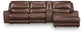 DeepWakes 4-Piece Reclining Sectional with Chaise and Storage Console