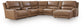 DeepWakes 7-Piece Reclining Sectional with Chaise and Storage Consoles