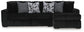 Midnight-Madness 3-Piece Sectional with Chaise