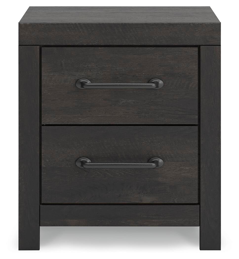 Delmorta Full Panel Storage Bed, Dresser, Mirror and Nightstand