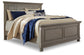 Lettner Queen Panel Bed with Mirrored Dresser and 2 Nightstands