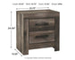Wynnlow King Crossbuck Panel Bed with Mirrored Dresser, Chest and Nightstand