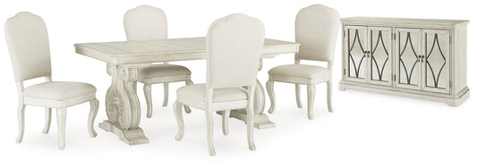Arlendyne Dining Table and 4 Chairs with Storage